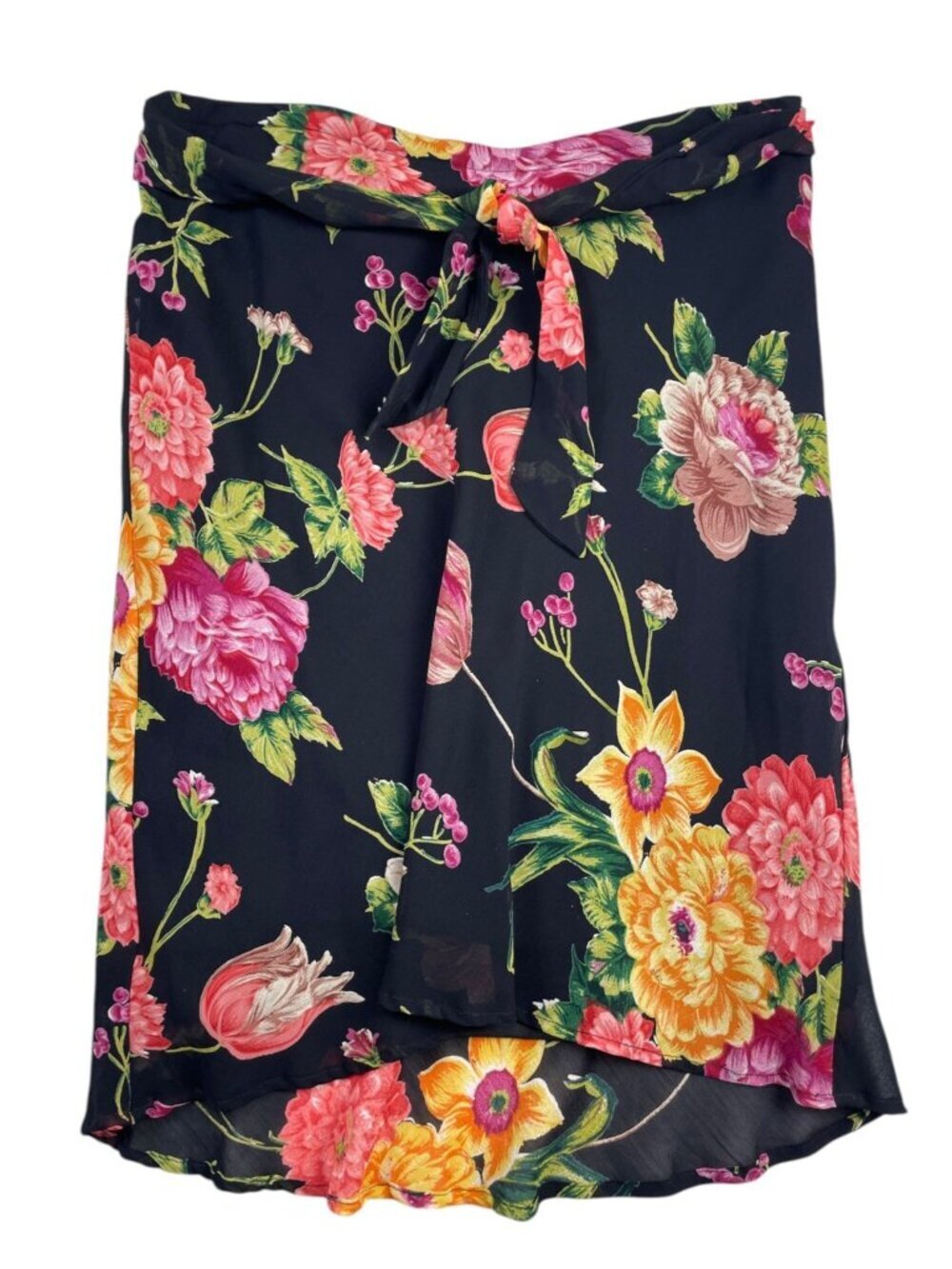VTG 90s Field Gear Macy's Floral Chiffon Midi Skirt Sz S Whimsigoth Fairycore